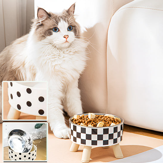 Gamelle Surélevée pour Chat avec Anti Renversement