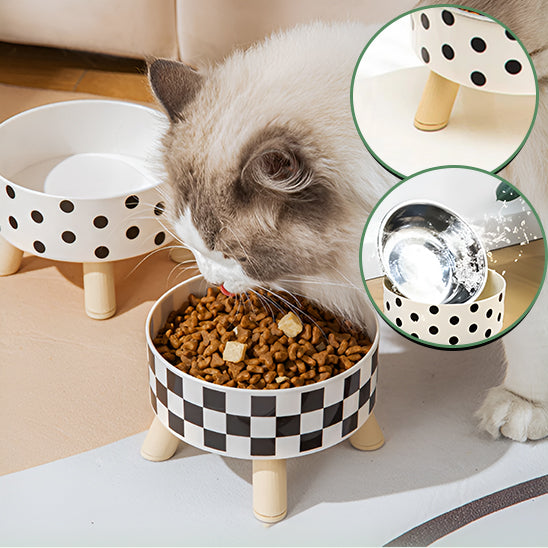 Gamelle Surélevée pour Chat avec Anti Renversement
