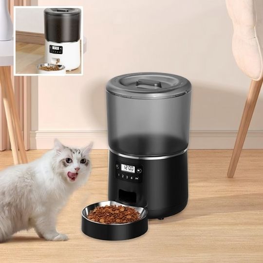 Distributeur Croquettes Chat Automatique 4 L,