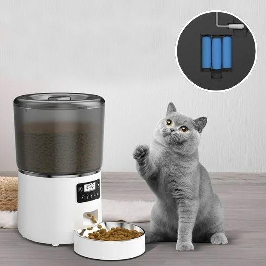 Distributeur Croquettes Chat Automatique 4 L,