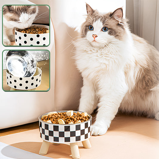Gamelle Surélevée pour Chat avec Anti Renversement