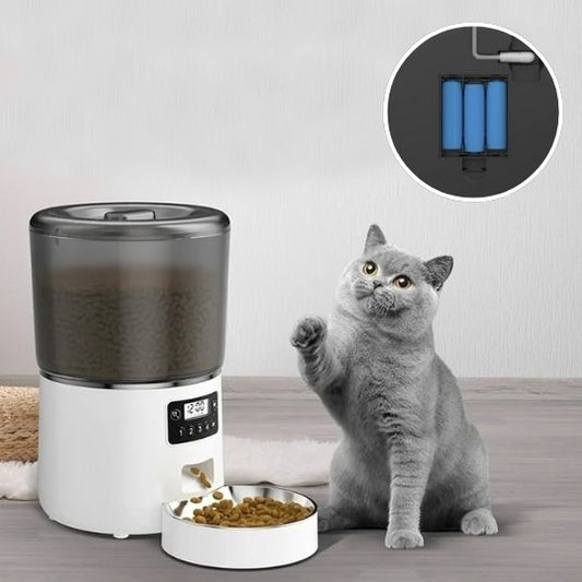Distributeur Croquettes Chat Automatique 4 L,